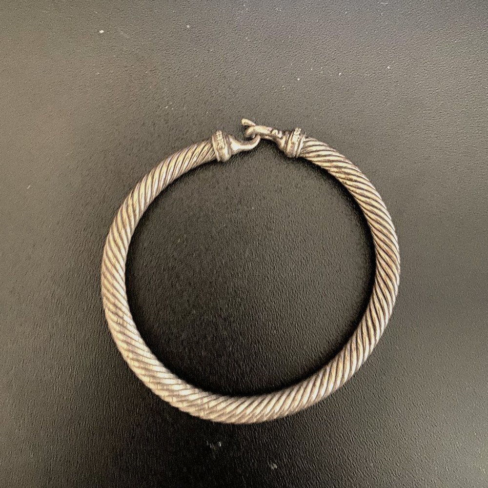 Cable Buckle Bracelet with Diamonds, 5mm